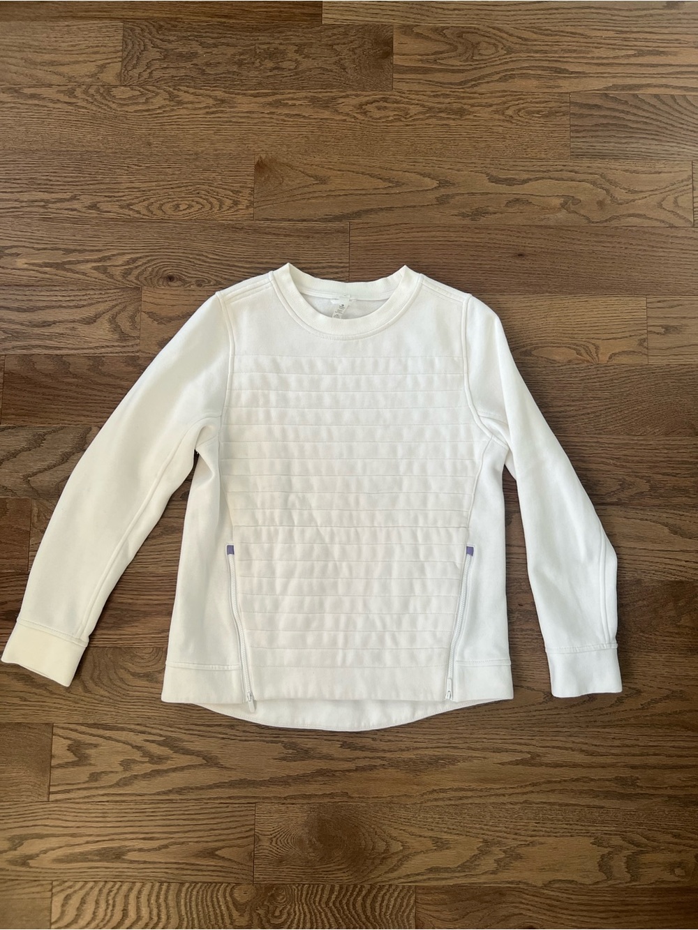 Lululemon 6. Quilted Front Crewneck Sweatshirt - White